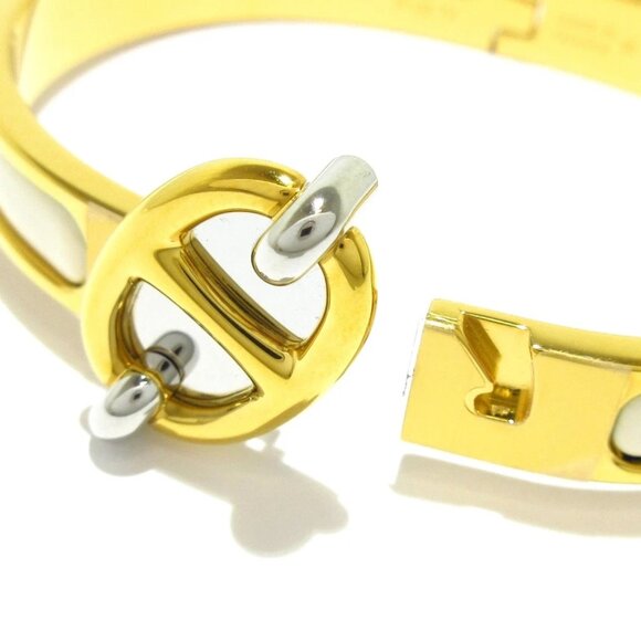 HERMES Chaine D'ancre Mini Click - Gold Cream Hardware  Bangle 899-080325 - Picture 5 of 7